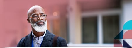 African American man with pink background